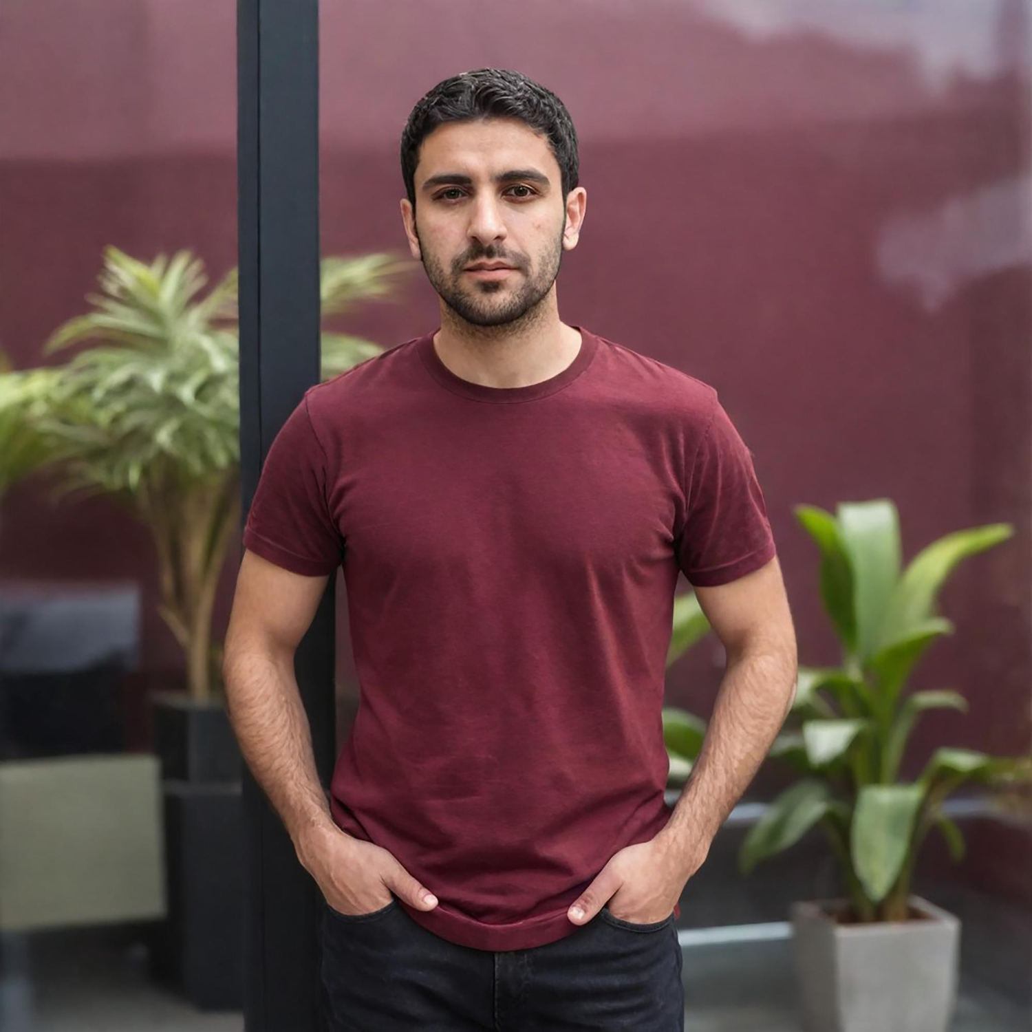 Stylish Burgundy Mens T-Shirt of the Highest Quality